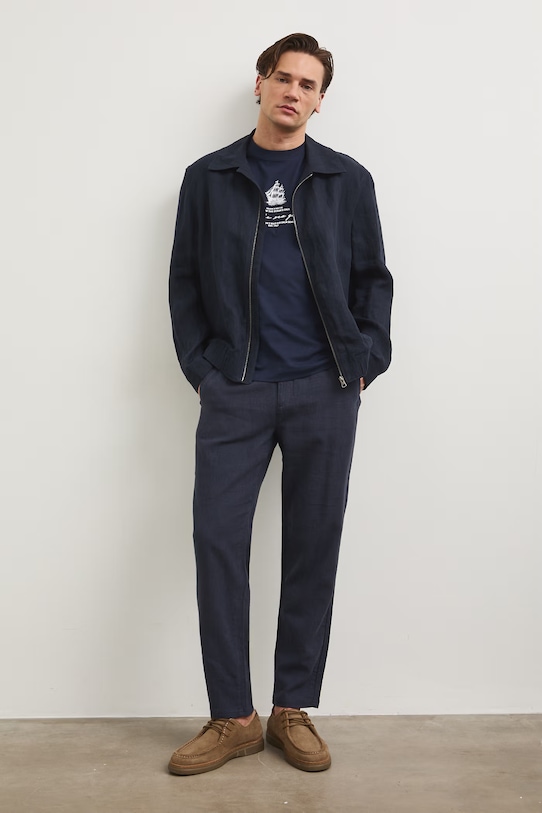 Medicine t-shirt męski bawełniany z elastanem RS26-TSM704 granatowy RS26