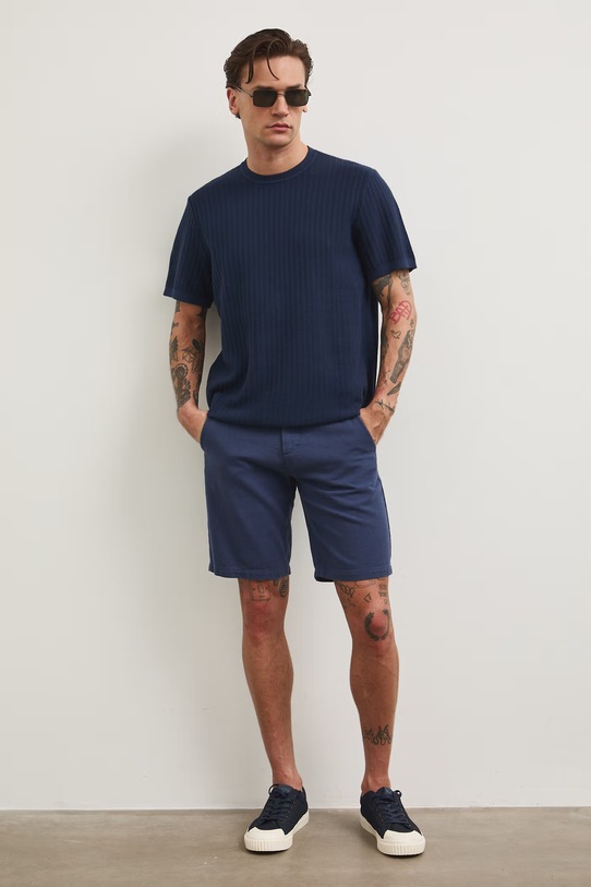 Medicine t-shirt swetrowy męski bawełniany RS26-TSM706 granatowy RS26