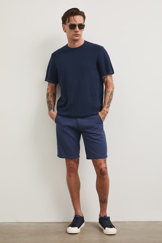 Medicine t-shirt swetrowy męski bawełniany RS26-TSM706 granatowy RS26