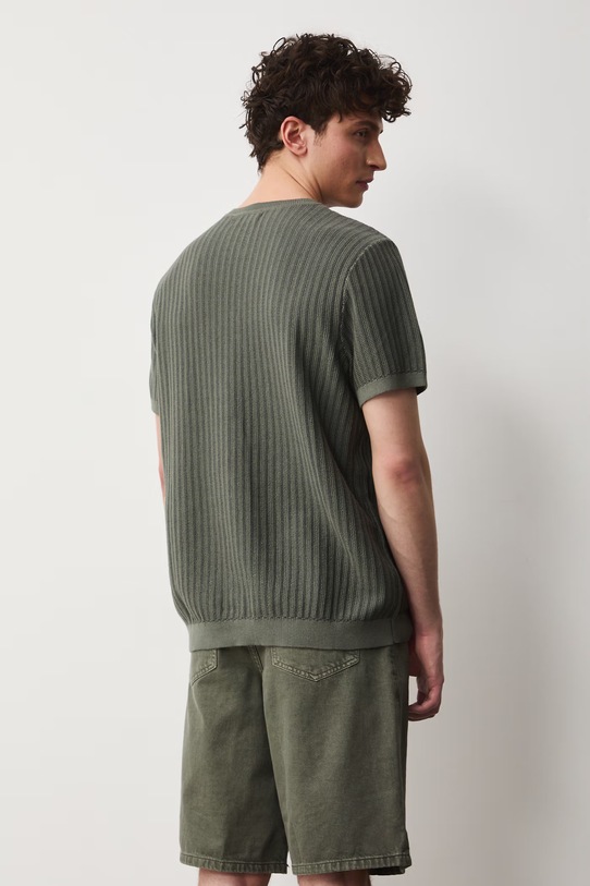 Odzież Medicine t-shirt swetrowy męski bawełniany RS26-TSM706 zielony