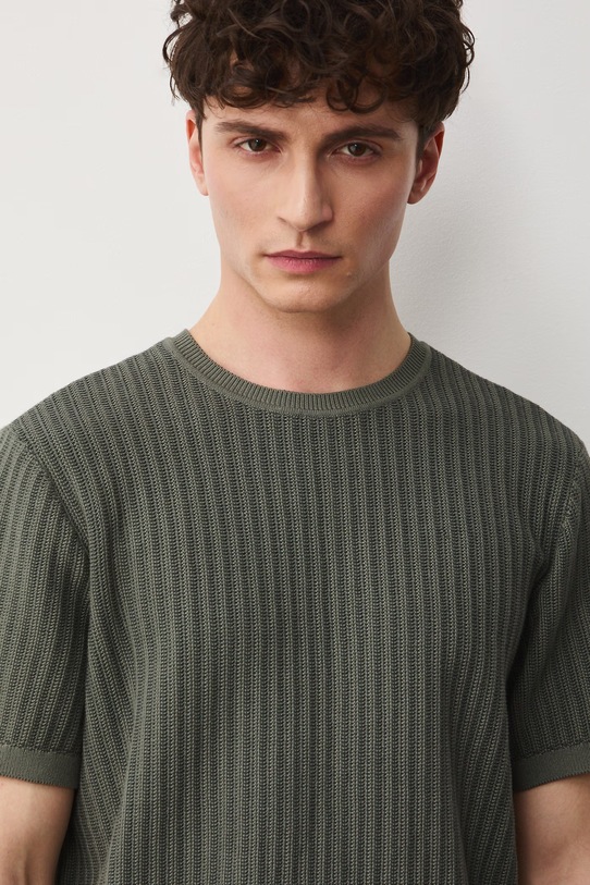 Medicine t-shirt swetrowy męski bawełniany zielony RS26-TSM706