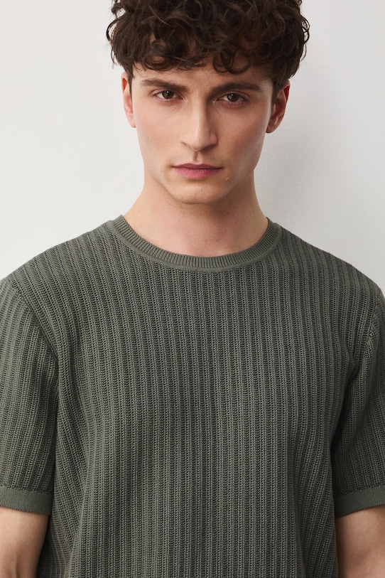 Medicine t-shirt swetrowy męski bawełniany zielony RS26-TSM706