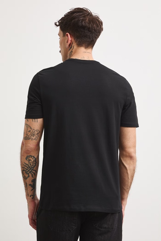 Odzież T-shirt męski bawełniany z elastanem RS26-TSM707 czarny