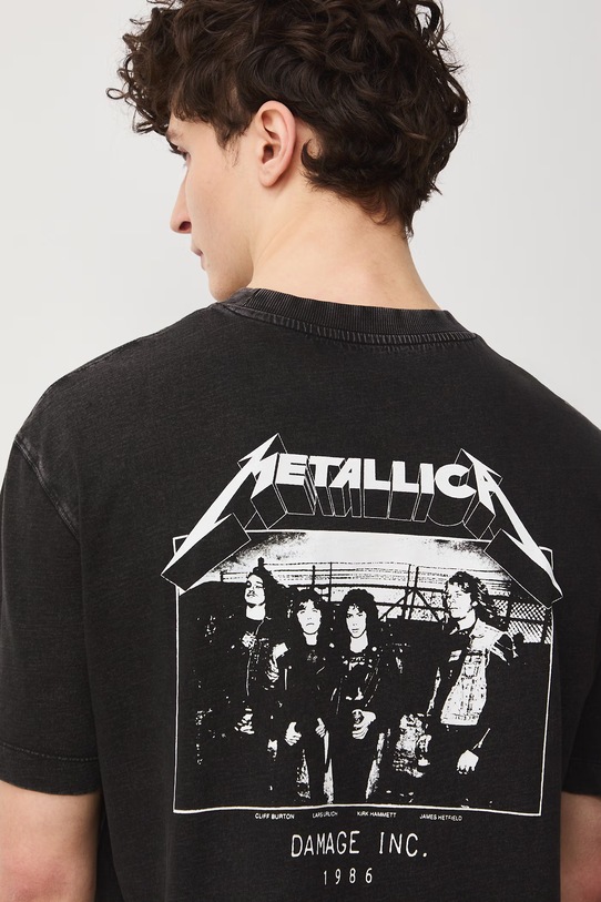 Odzież Medicine T-shirt męski bawełniany Metallica RS26-TSM771 czarny