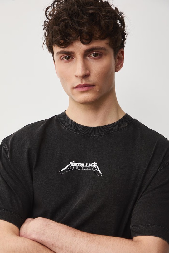 Medicine T-shirt męski bawełniany Metallica czarny RS26-TSM771