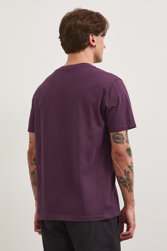Odzież T-shirt bawełniany z nadrukiem RS26-TSM805 fioletowy