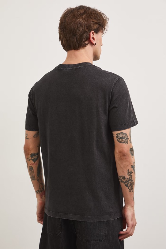 T-shirt bawełniany z nadrukiem RS26-TSM805 szary RS26