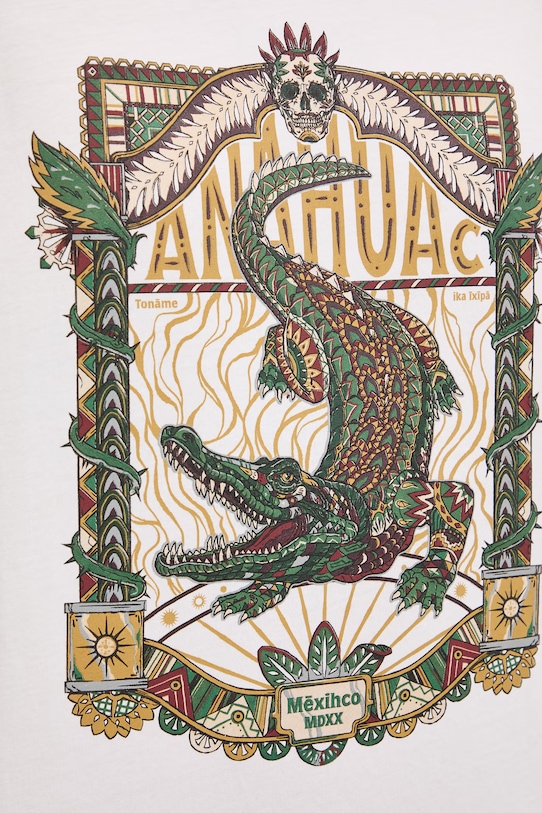 T-shirt męski bawełniany z nadrukiem RS26-TSM810 biały