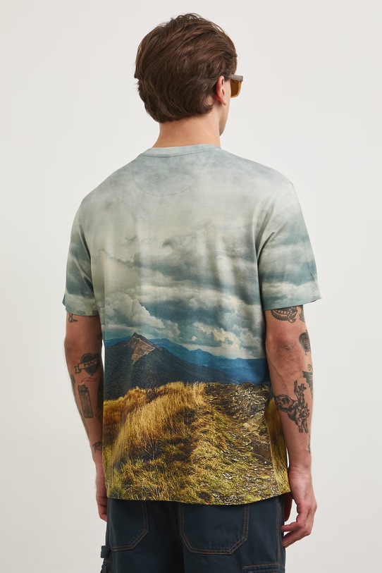 Medicine T-shirt męski bawełniany z elastanem multicolor RS26-TSM851