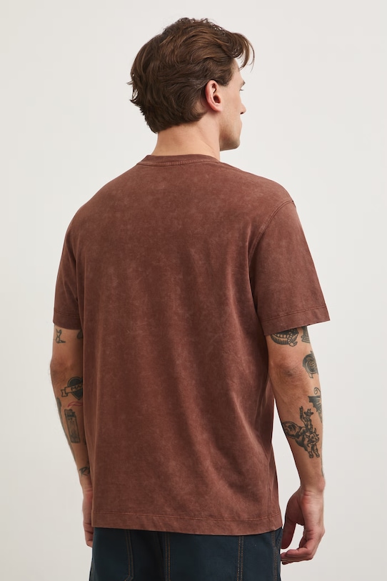 Tričko pánske bavlnené hnedá RS26-TSM853