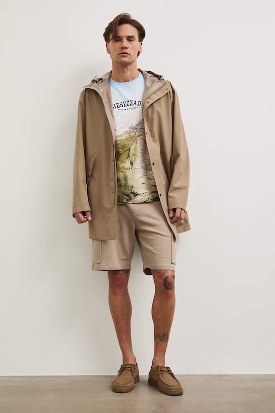 Medicine kratka majica moška bombažna z elastanom RS26-TSM854 pisana RS26