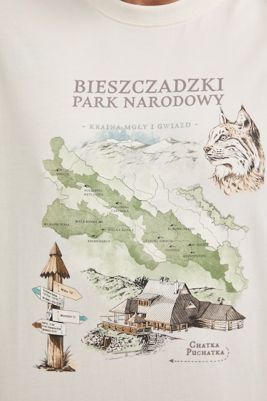 Medicine kratka majica moška bombažna RS26-TSM856 bež