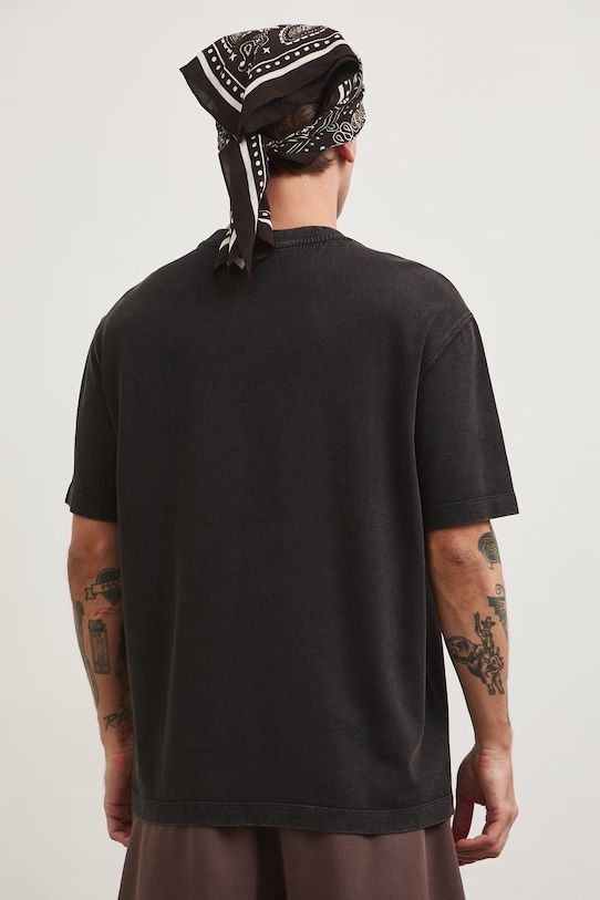 Oblačila Medicine kratka majica moška bombažna RS26-TSM858 črna