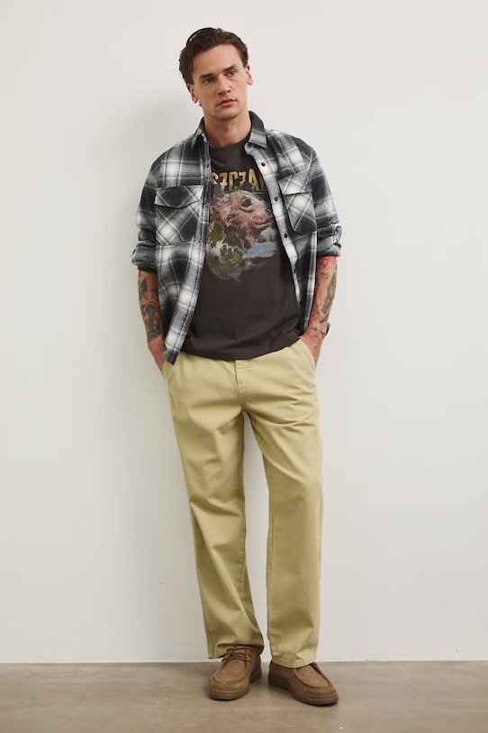 Odzież T-shirt damski bawełniany z kolekcji Bieszczadzki Park Narodowy x Medicine RS26-TSM859 szary