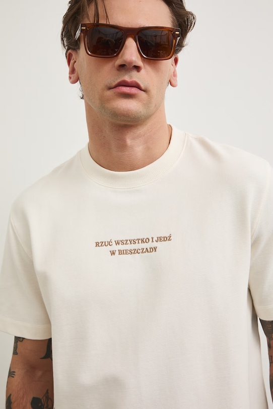 T-shirt męski bawełniany z elastanem Bieszczadzki Park Narodowy x Medicine RS26-TSM860