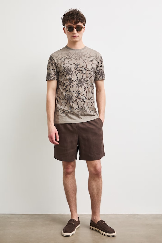 Medicine tricou pentru bărbați, din bumbac cu elastan RS26-TSM904 bej RS26