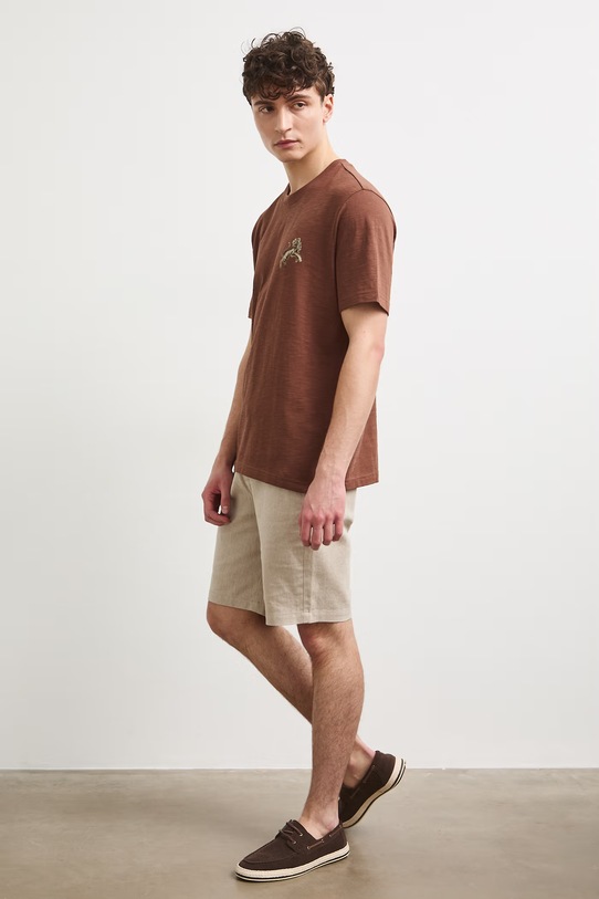 Medicine t-shirt męski bawełniany RS26-TSM906 brązowy RS26