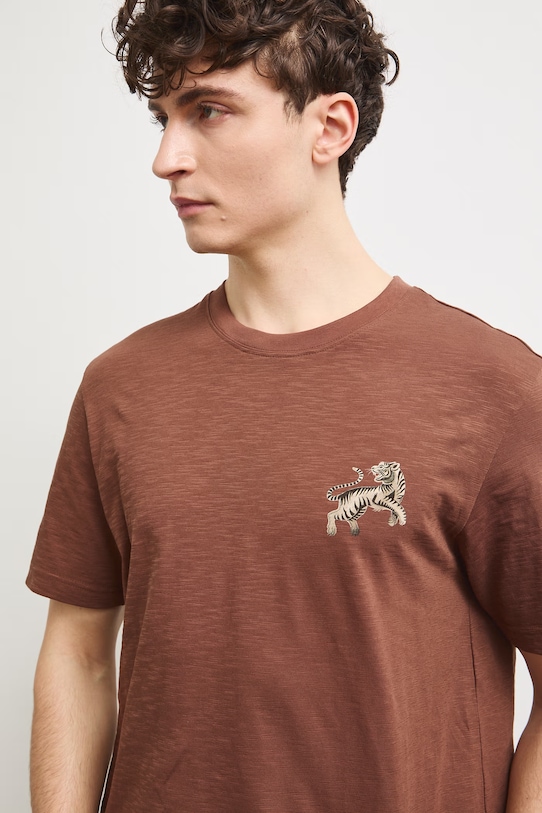 Medicine t-shirt męski bawełniany brązowy RS26-TSM906