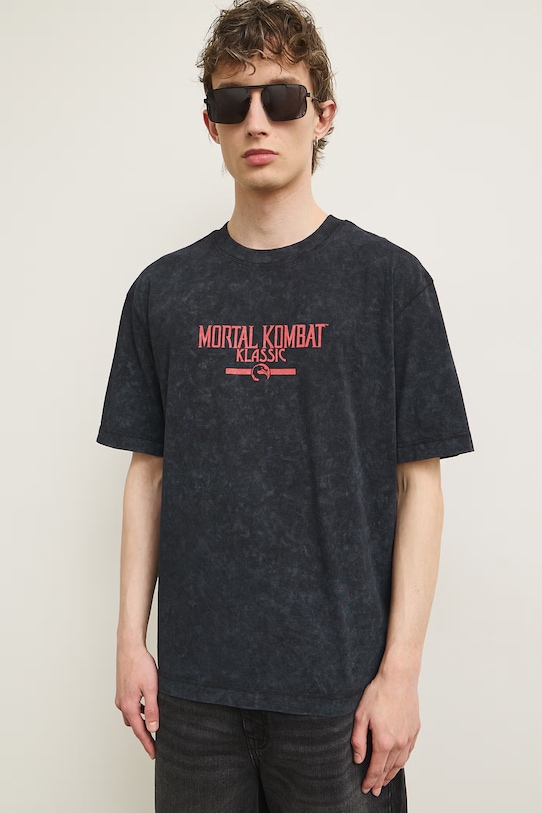 T-shirt męski bawełniany Mortal Kombat czarny RS26-TSMA71