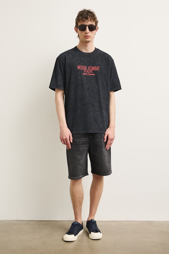 T-shirt męski bawełniany Mortal Kombat RS26-TSMA71 czarny RS26