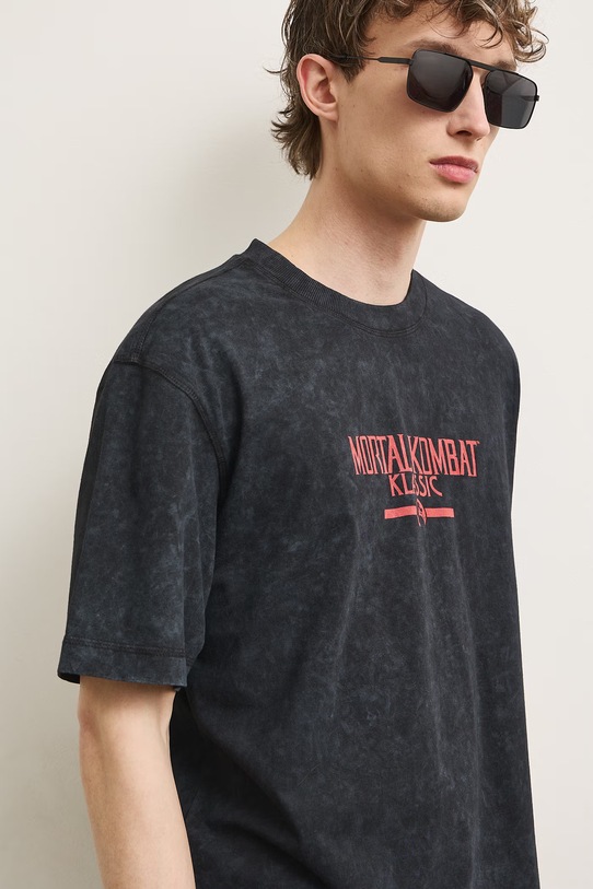 T-shirt męski bawełniany Mortal Kombat czarny RS26-TSMA71