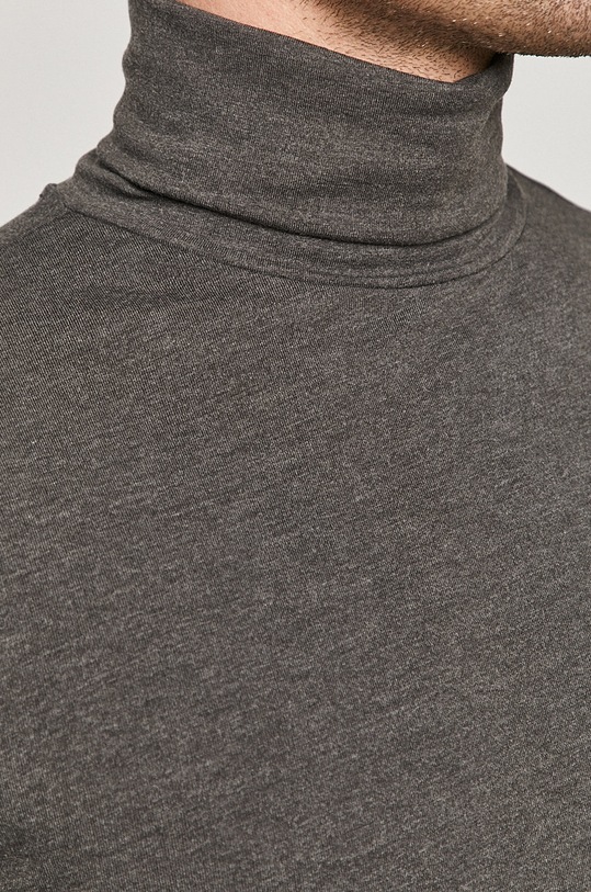 Longsleeve męski z golfem szary RW20.BUM090 szary