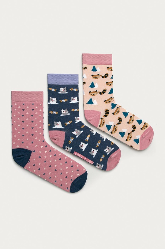 Skarpetki damskie koty (3-PACK) skarpetki długie multicolor RW20.LGDB12