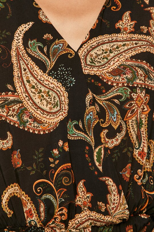 Sukienka damska wzorzysta czarna RW20.SUD471