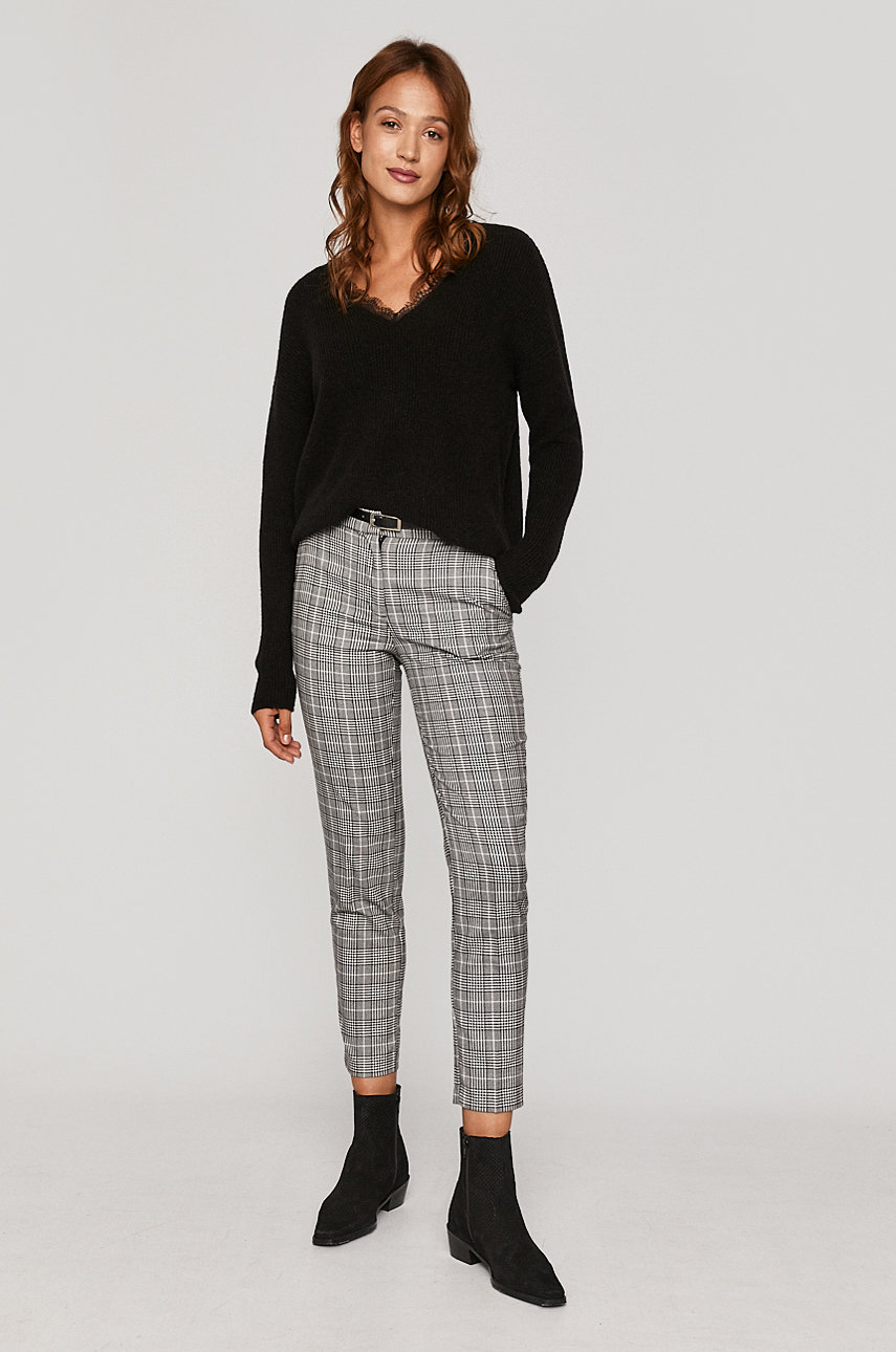 Sweter damski z koronką czarny RW20.SWD515 czarny RW20