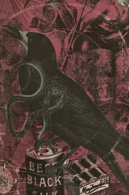 T-shirt damski z nadrukiem czarny RW20.TSD305 czarny