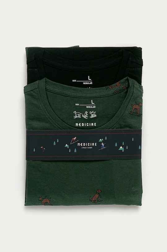 T-shirt męski Xmass (2-pack) zielony RW20.TSMB62 turkusowy RW20