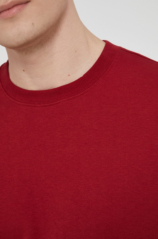 Longsleeve gładki męski bordowy RW21.BUM070 bordowy