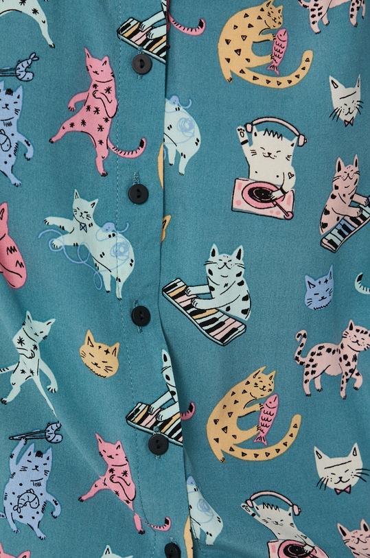 Koszula damska z wiskozy turkusowa RW21.KDD030 turkusowy RW21