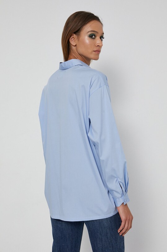 Koszula damska gładka niebieska niebieski RW21.KDD902