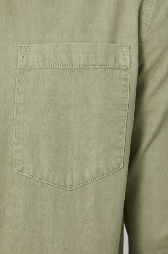 Koszula jeansowa męska zielona RW21.KDM104 zielony RW21