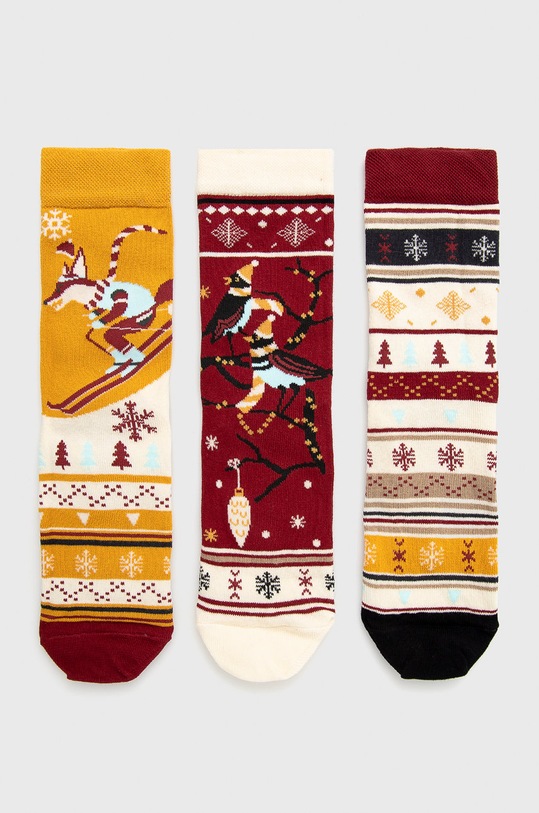 Skarpetki z kolekcji Deer Santa (3-pack) skarpetki długie multicolor RW21.LGDA03