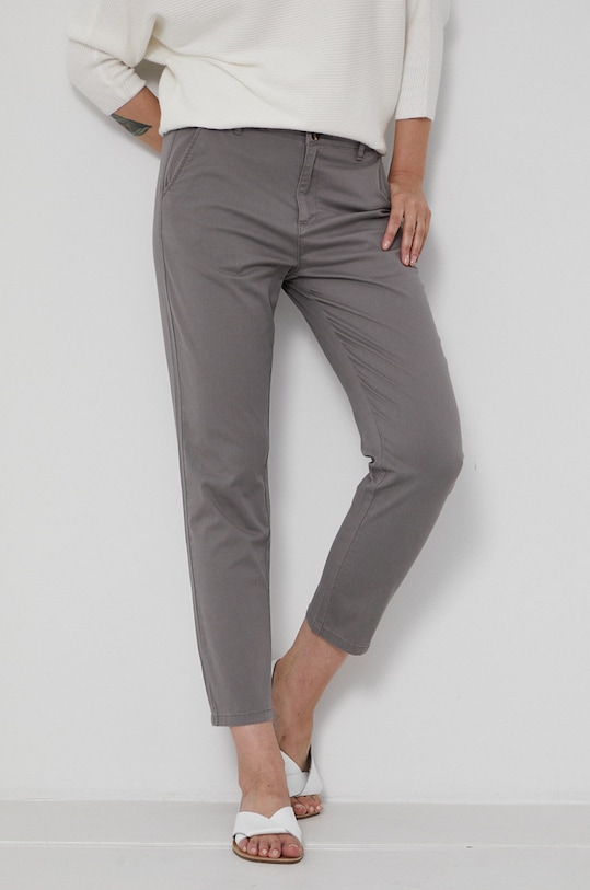 Medicine - Spodnie Basic z elastanem szary RW21.SPD031