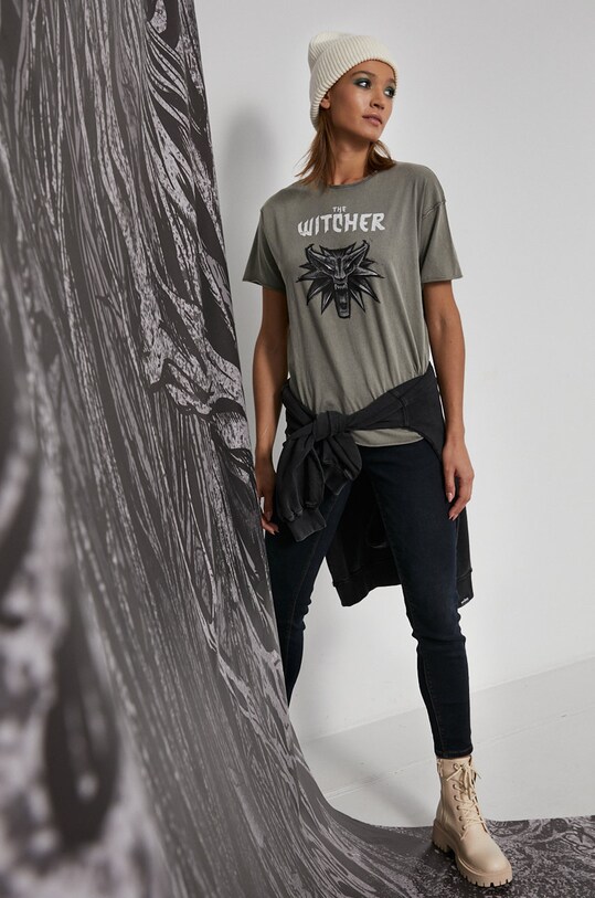 Medicine - T-shirt bawełniany The Witcher nadruk zielony RW21.TSD852