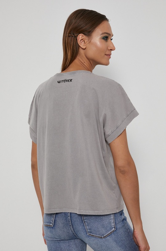 Odzież T-shirt bawełniany damski z kolekcji The Witcher szary RW21.TSD856 szary