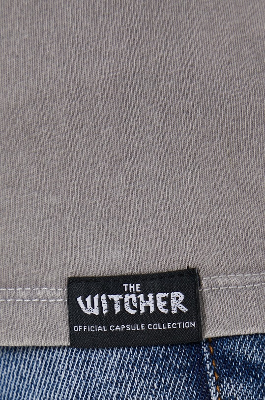 T-shirt bawełniany damski z kolekcji The Witcher szary RW21.TSD856