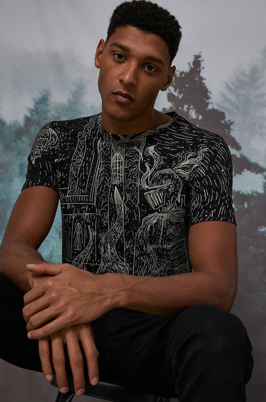 T-shirt męski bawełniany by Natalia Szwed czarny bawełna czarny RW21.TSM755