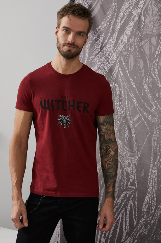 Bavlnené tričko Witcher RW21.TSM860 burgundské RW21