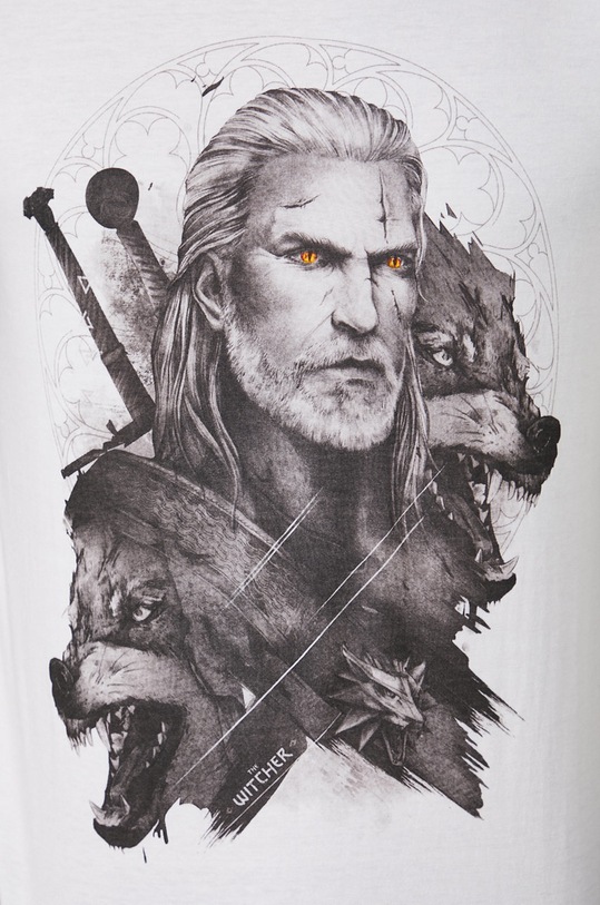 Bavlnené tričko Witcher RW21.TSM861 biela