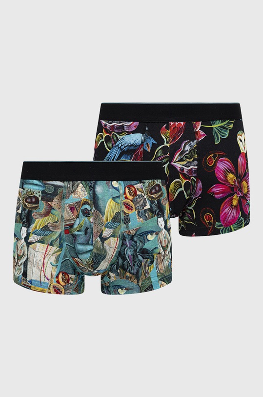 Bokserki męskie wzorzyste by Olaf Hajek (2-pack) kolor multicolor dzianina multicolor RW22.BIM907