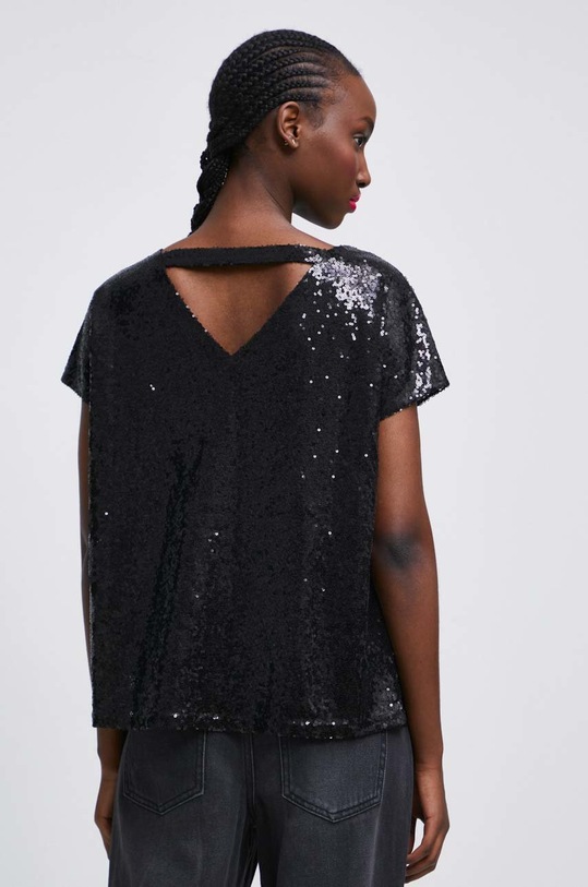 Oblečenie Blúzka dámska s flitrami čierna farba RW22.BKDA01 čierna