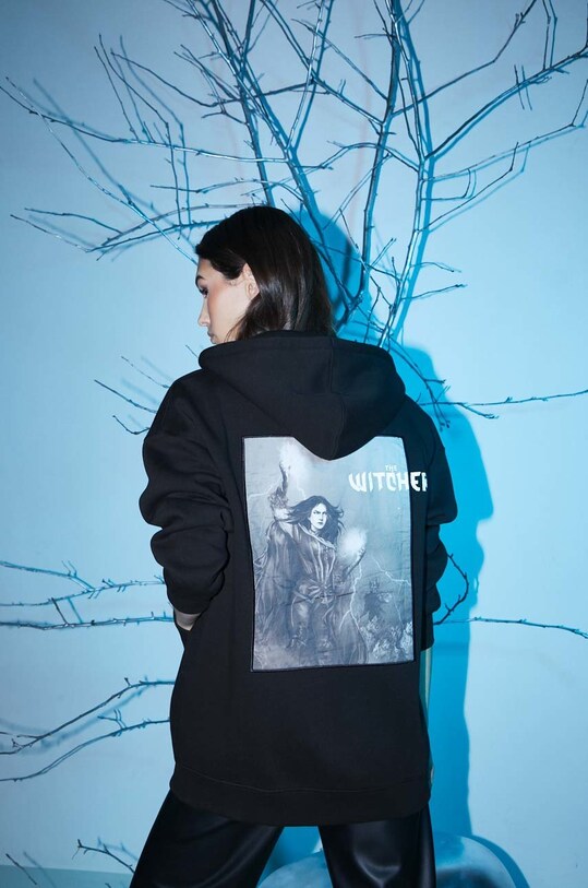 Mikina dámská černá barva další černá RW22.BLDB50