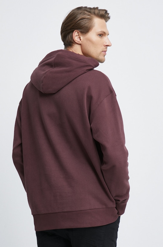 Odzież Bluza męska gładka bordowa RW22.BLM050 bordowy
