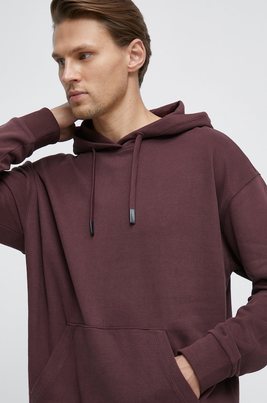 Bluza męska gładka bordowa bordowy RW22.BLM050