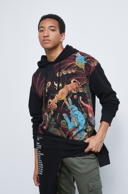 Bluza bawełniana męska z kolekcji Legendy czarna bawełna czarny RW22.BLM150