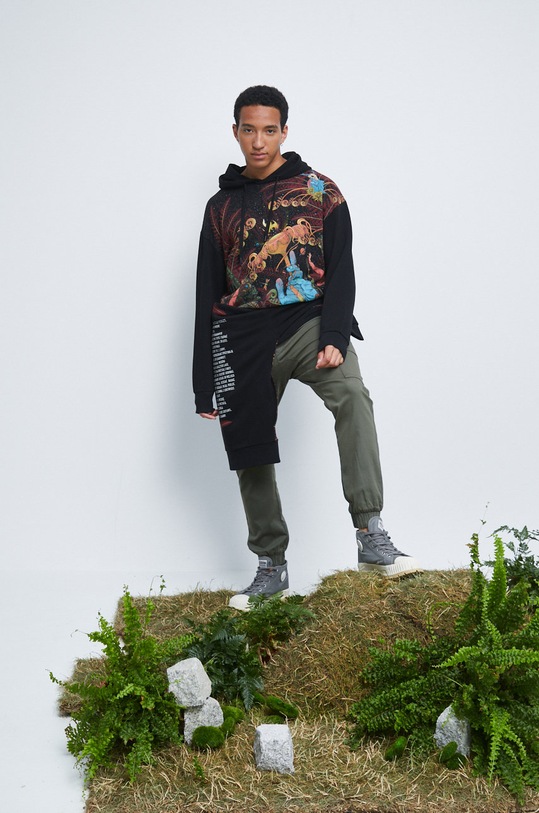 Bluza bawełniana męska z kolekcji Legendy czarna RW22.BLM150 czarny RW22